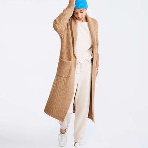 Lou & Grey waffleknit sweater coat in camel